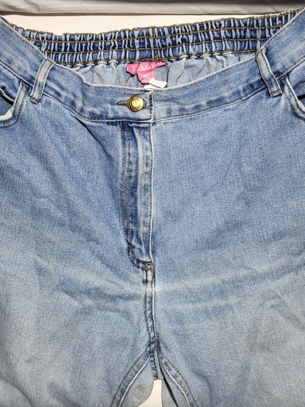 Woman Within Denim Boyfriend Jeans With Retro Waistband